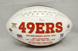 Y.A. Tittle Autographed San Francisco 49ers Logo Football With HOF- JSA W Auth