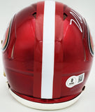 NICK BOSA AUTOGRAPHED SIGNED 49ERS FLASH RED MINI HELMET BECKETT WITNESS 230697