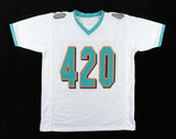 Ricky Williams Signed Dolphins 420 Jersey "Smoke Weed Everyday! & Puff Puff Run"