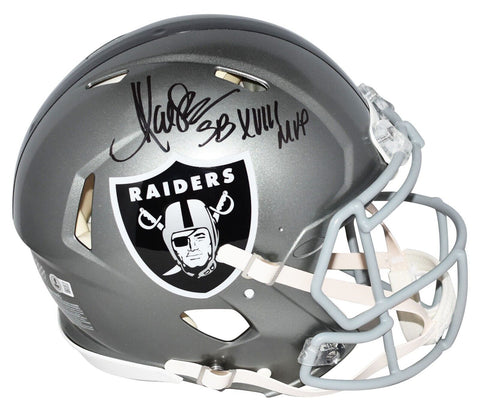 MARCUS ALLEN SIGNED OAKLAND RAIDERS FLASH AUTHENTIC SPEED HELMET W/ SB XVIII MVP