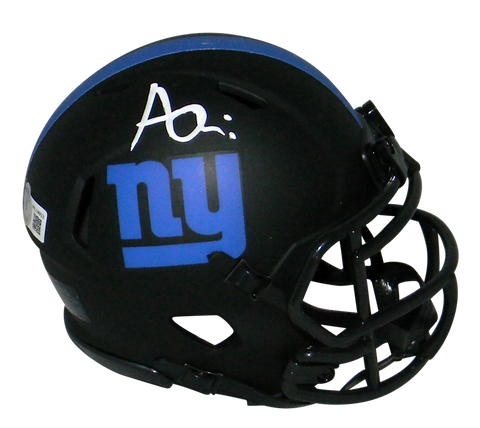 AZEEZ OJULARI SIGNED NEW YORK GIANTS ECLIPSE SPEED MINI HELMET BECKETT