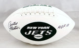 Curtis Martin Autographed New York Jets Logo Football w/ HOF- Beckett Auth