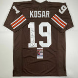 Autographed/Signed BERNIE KOSAR Cleveland Brown Football Jersey JSA COA Auto