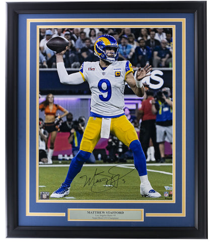 Matthew Stafford Signed Framed LA Rams 16x20 Super Bowl LVI Photo Fanatics