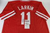 Barry Larkin Signed Cincinnati Reds Red Jersey (JSA COA) 12xAll Star Shortstop