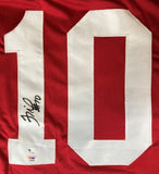 Troy Smith Ohio State Signed Red Football Jersey PSA Hologram