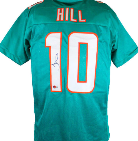 Tyreek Hill Autographed Teal Pro Style Jersey-Beckett W Hologram *Black