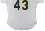 Athletics Dennis Eckersley Signed White Russell Athletic Jersey BAS #X71279