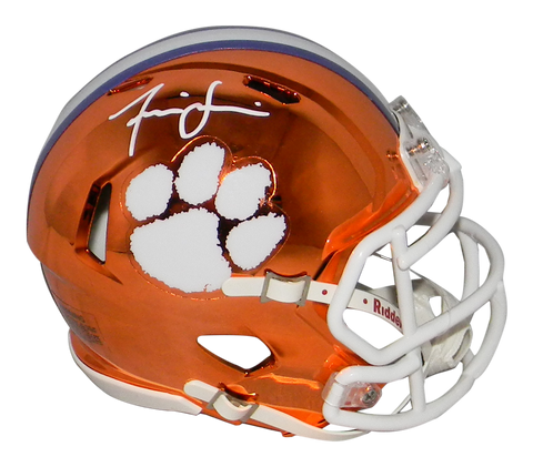 ISAIAH SIMMONS AUTOGRAPHED SIGNED CLEMSON TIGERS CHROME SPEED MINI HELMET JSA