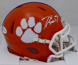 TRAVIS ETIENNE AUTOGRAPHED CLEMSON ORANGE SPEED MINI HELMET BECKETT 193989