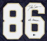 Dave Casper "All-American" Signed Notre Dame Fighting Irish Jersey (Beckett) T.E