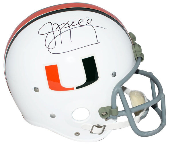 JIM KELLY SIGNED MIAMI HURRICANES FULL SIZE THROWBACK RK HELMET COA