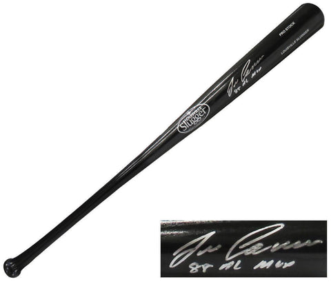 Jose Canseco Signed Louisville Slugger Black Baseball Bat w/88 AL MVP - SS COA