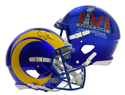 COOPER KUPP Autographed Rams Champs Logo Authentic Speed Helmet FANATICS