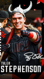 Tyler Stephenson Signed Cincinnati Reds City Connect Black Jersey (Playball Ink)