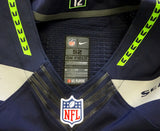 SEAHAWKS RUSSELL WILSON AUTOGRAPHED BLUE NIKE ELITE JERSEY SIZE 52 RW HOLO 60977