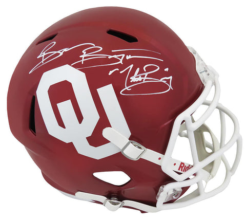 Brian Bosworth Signed Oklahoma Riddell F/S Speed Rep Helmet w/The Boz - (SS COA)