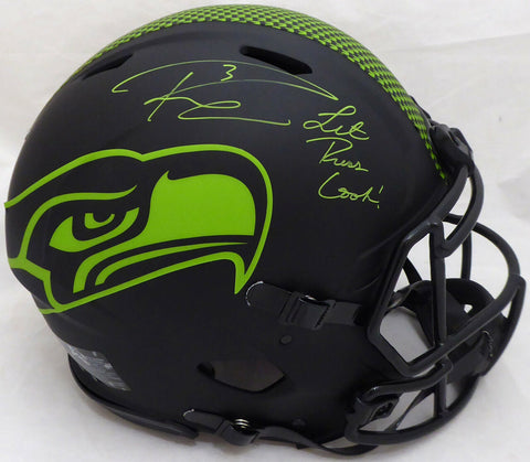 RUSSELL WILSON AUTO SEAHAWKS ECLIPSE AUTH HELMET LET RUSS COOK! BECKETT 182234