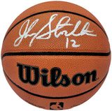 JOHN STOCKTON AUTOGRAPHED AUTHENTIC SERIES IO BASKETBALL JAZZ BECKETT 224367