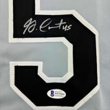 Framed Autographed/Signed Garrett Crochet 35x39 Chicago Grey Jersey Beckett COA