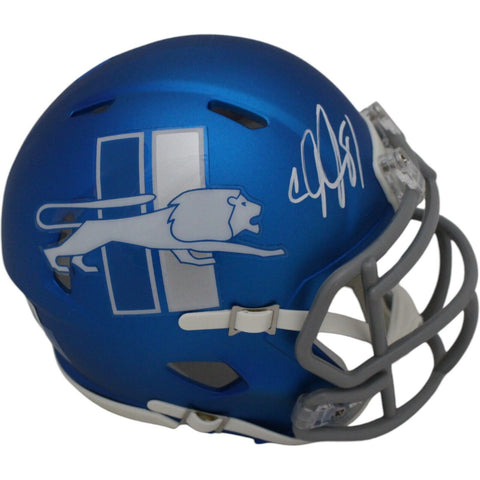 Calvin Johnson Autographed/Signed Detroit Lions Alt 23 Mini Helmet Beckett 47639