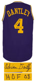 Adrian Dantley Signed Purple T/B Custom Basketball Jersey w/HOF - (SCHWARTZ COA)