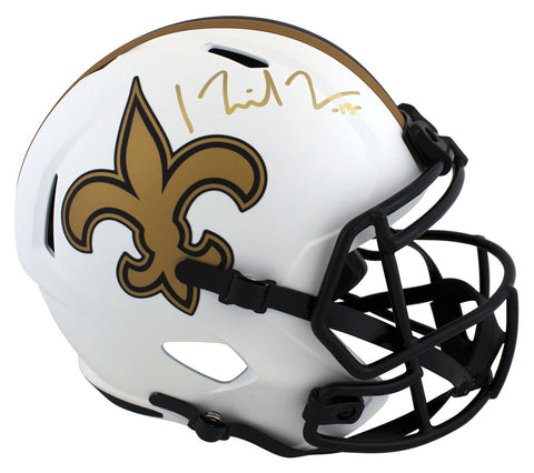 Saints Michael Thomas Signed Lunar Full Size Speed Rep Helmet BAS Witnessed