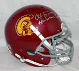 O. J. Simpson Heisman Signed USC F/S Schutt Authentic Helmet- JSA W Auth *Silver