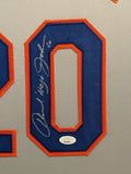 FRAMED HOWARD JOHNSON AUTOGRAPHED SIGNED N.Y. METS JERSEY JSA COA