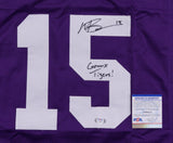 Myles Brennan Signed LSU Tigers Jersey Inscribed "Geaux Tigers!" (PSA COA) QB