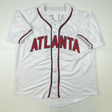 Autographed/Signed Austin Riley Atlanta White Baseball Jersey Beckett BAS COA