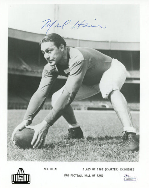 Mel Hein Autographed/Signed New York Giants 8x10 Photo JSA 48539