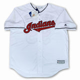 Charlie Sheen Autographed Signed Indians Majestic Jersey - Rick Vaughn - Beckett