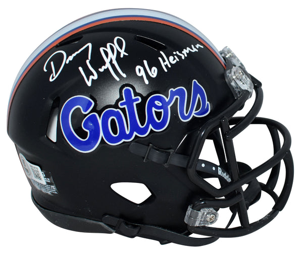 DANNY WUERFFEL AUTOGRAPHED SIGNED FLORIDA GATORS BLACK MINI HELMET BECKETT