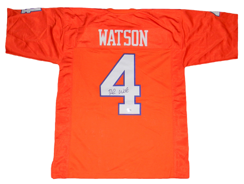 DESHAUN WATSON SIGNED AUTOGRAPHED CLEMSON TIGERS #4 ORANGE JERSEY BECKETT