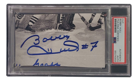 Bobby Hull Signed Slabbed Chicago Blackhawks Cut Signature PSA/DNA 85076456