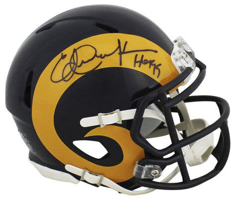 Rams Eric Dickerson "HOF 99" Authentic Signed Speed Mini Helmet BAS Witnessed