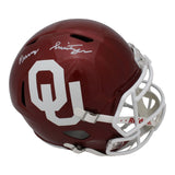 Barry Switzer Autographed/Signed Oklahoma Sooners F/S Helmet Beckett 45774