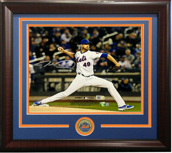 Jacob DeGrom Mets Signed 8x10 Photo Framed coin Mint Autograph MLB Fanatics COA