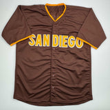 Autographed/Signed Jackson Merrill San Diego Brown Baseball Jersey Beckett COA