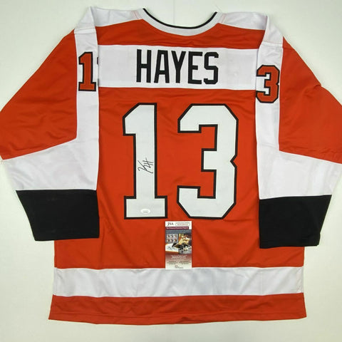 Autographed/Signed KEVIN HAYES Philadelphia Orange Hockey Jersey JSA COA Auto