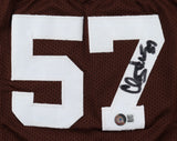 Clay Matthews Jr. Signed Cleveland Brown Kids Jersey (Beckett COA) 4xPro Bowl LB