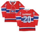 JURAJ SLAFKOVSKY Autographed "#1 Pick" Canadians Authentic Red Jersey FANATICS