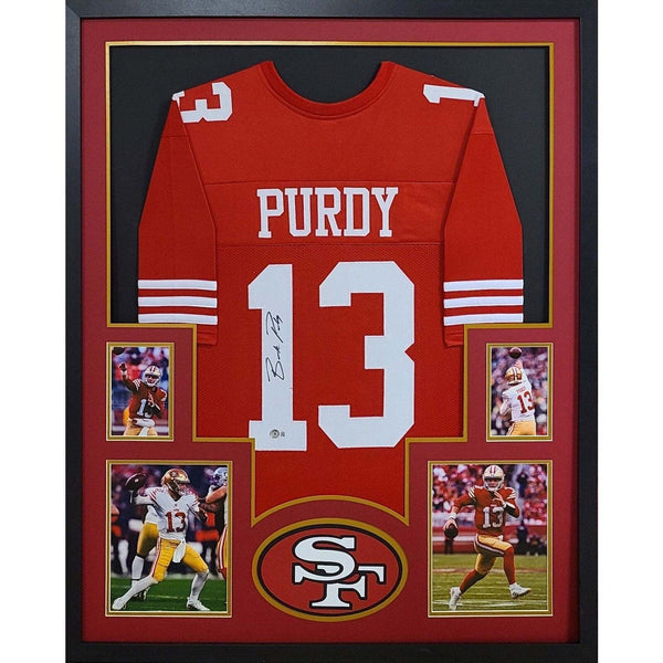 Brock Purdy Autographed Signed Framed San Francisco 49ers Jersey BECKETT