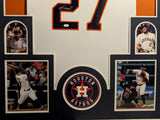 FRAMED HOUSTON ASTROS JOSE ALTUVE AUTOGRAPHED SIGNED JERSEY JSA COA