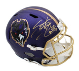 Steve Smith Sr Signed Ravens Speed Full Size ALT Purple Helmet "Agent 89" Insc