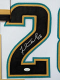 FRAMED JACKSONVILLE JAGUARS FRED TAYLOR AUTOGRAPHED SIGNED JERSEY JSA COA