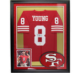 Steve Young Signed San Francisco 49ers Mitchell and Ness Game LED Framed Jersey