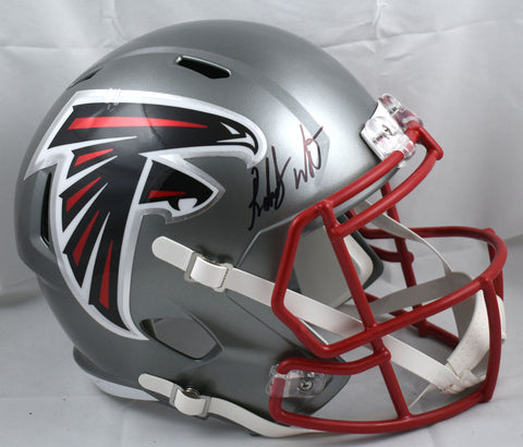 Roddy White Autographed Atlanta Falcons F/S Flash Speed Helmet-Beckett W Holo