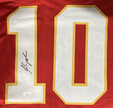 Isiah Pacheco Kansas City Signed Red Football Jersey JSA Hologram